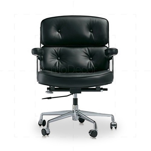 Eames Lobby Chair EA104 Black Leather